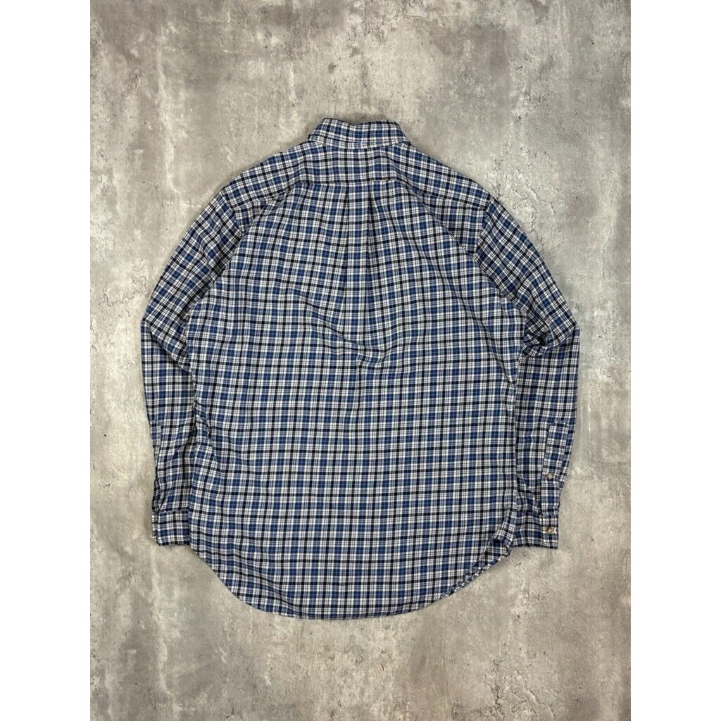 Vintage Polo Ralph Lauren Embroidered Pony Long Sleeve Button Up Shirt Size Medium
