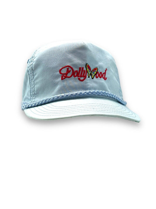 Vintage 80s Dolly Parton Dollywood Embroidered Spellout Snapback Hat OSFA