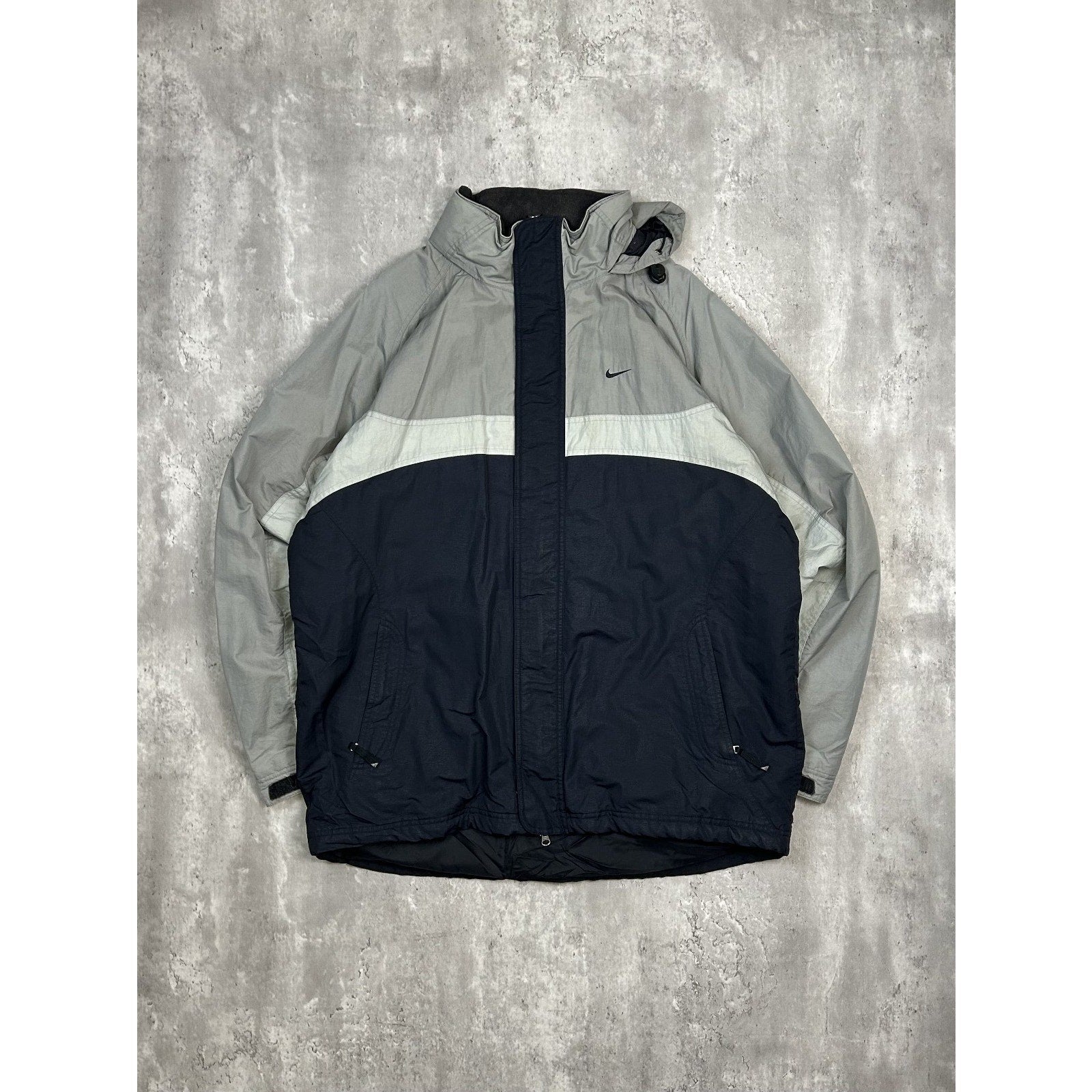Vintage 2000s Nike Embroidered Swoosh Insulated Full Zip Jacket Size 2XL