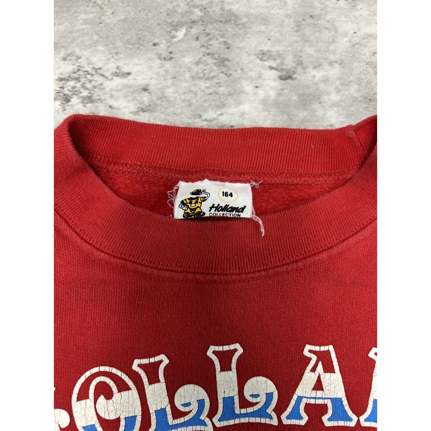 Vintage 80s Holland Amsterdam Graphic Crest Destination Sweatshirt Size Small