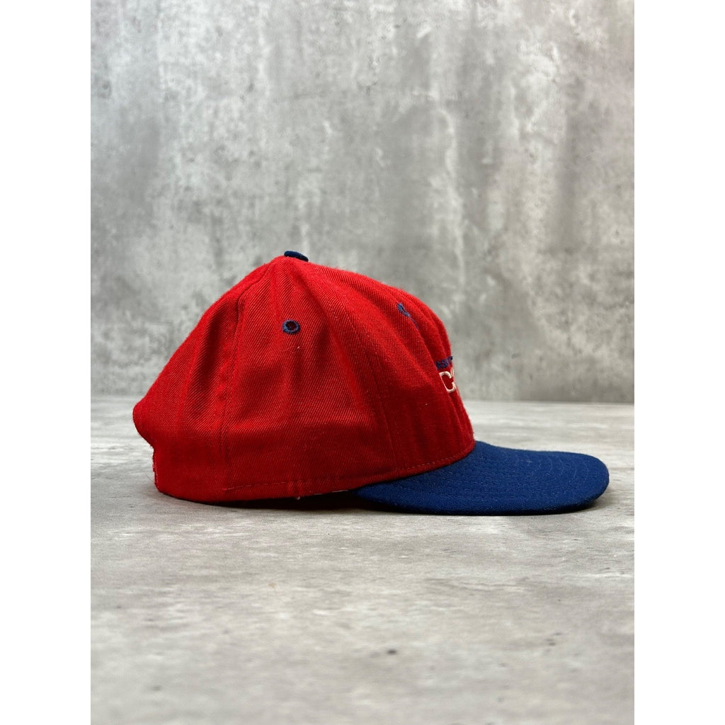 Vintage 90s Washington Capitals NHL Embroidered Spellout Snapback Hat OSFA