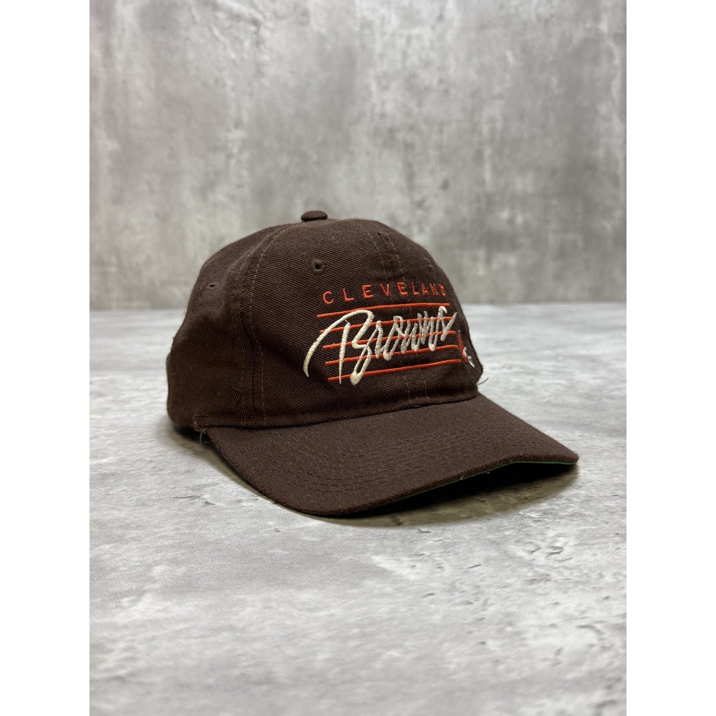 Vintage 90s Cleveland Browns NFL Embroidered Spellout Snapback Hat OSFA