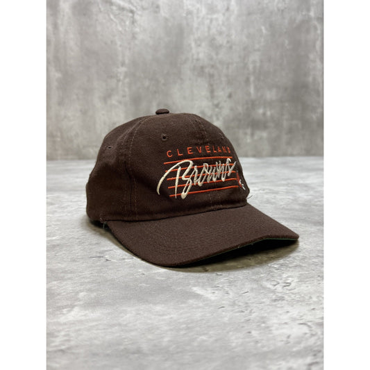 Vintage 90s Cleveland Browns NFL Embroidered Spellout Snapback Hat OSFA