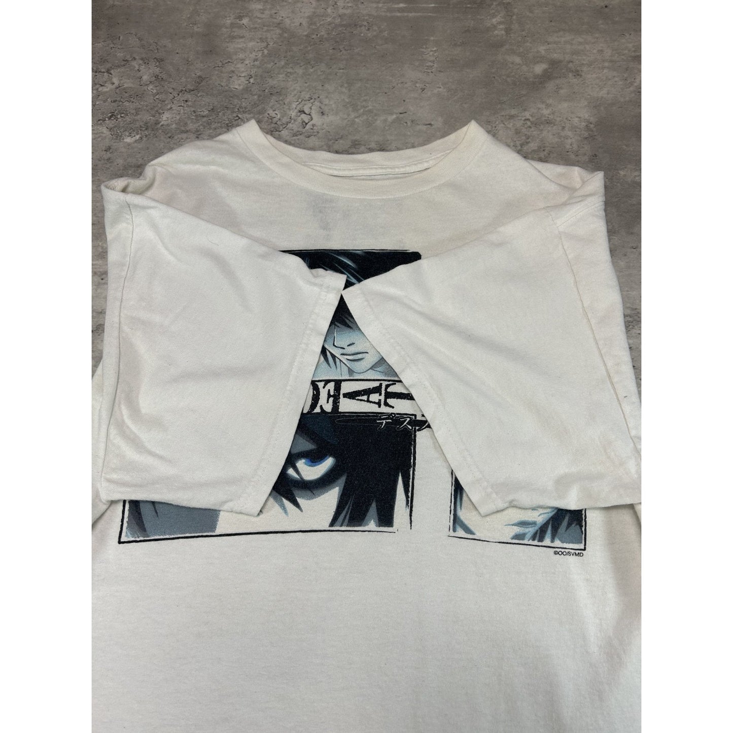 Vintage 2000s Deathnote L Character Graphic Anime Promo T-Shirt Size XL
