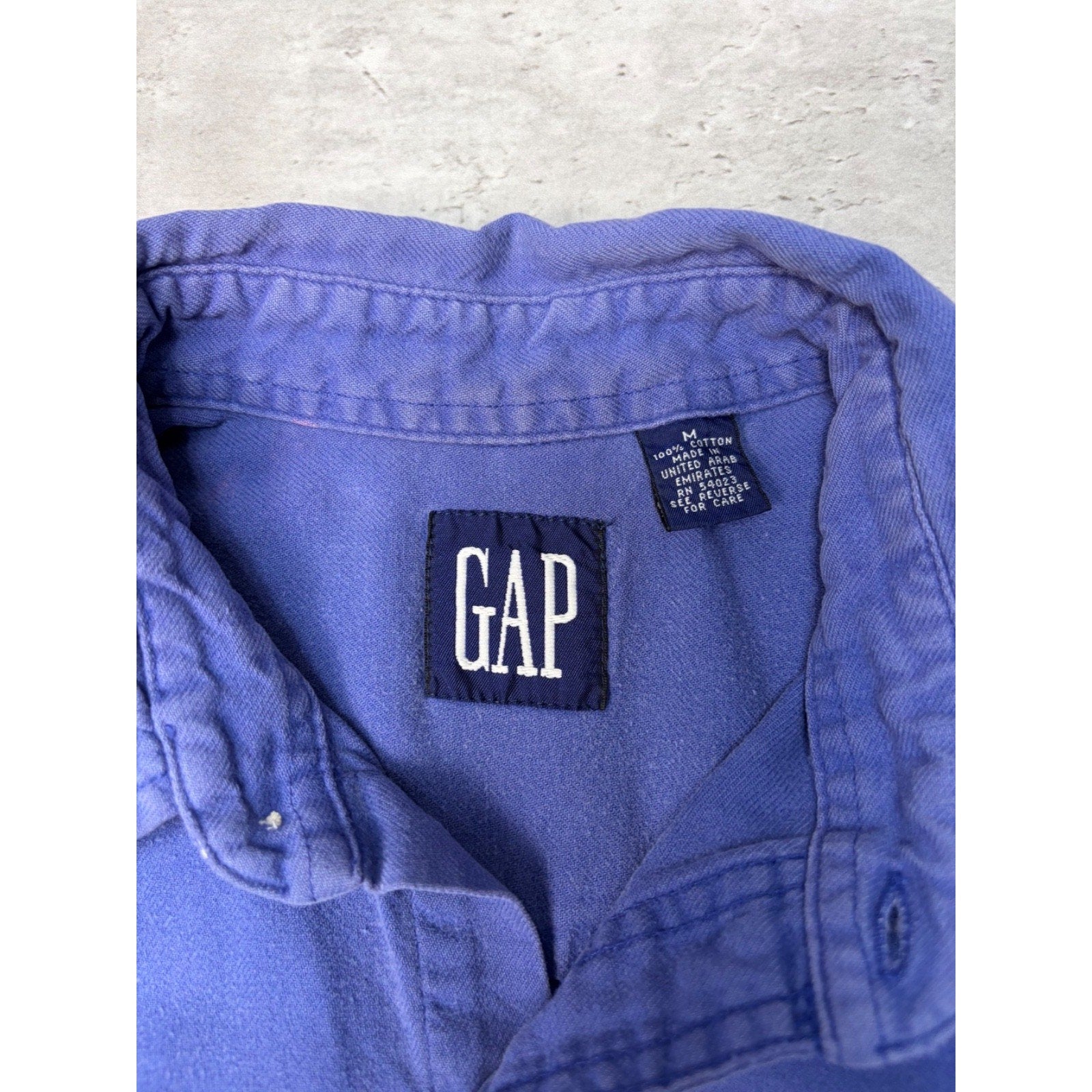 Vintage Gap Double Pocket Long Sleeve Button Up Shirt Size Medium