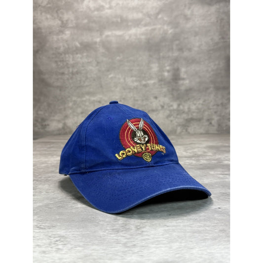 Vintage 90s Looney Tunes Bugs Bunny Embroidered Character Snapback Hat OSFA
