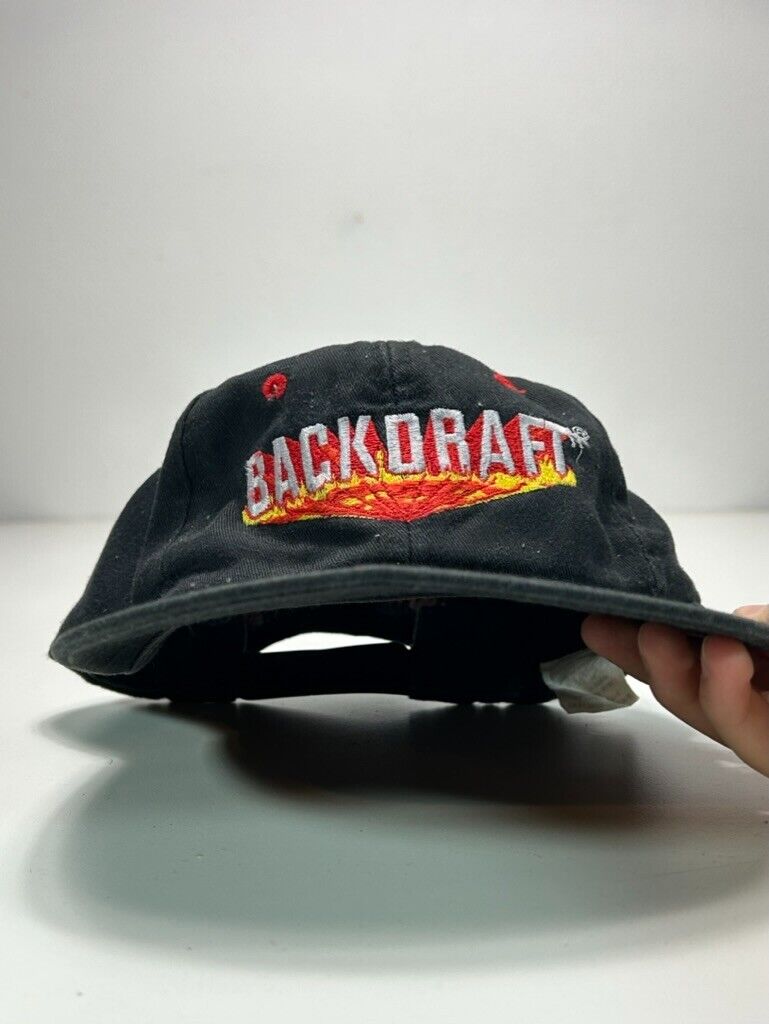 Vintage 90s Backdraft Movie Promo Embroidered Spellout Snapback Hat OSFA