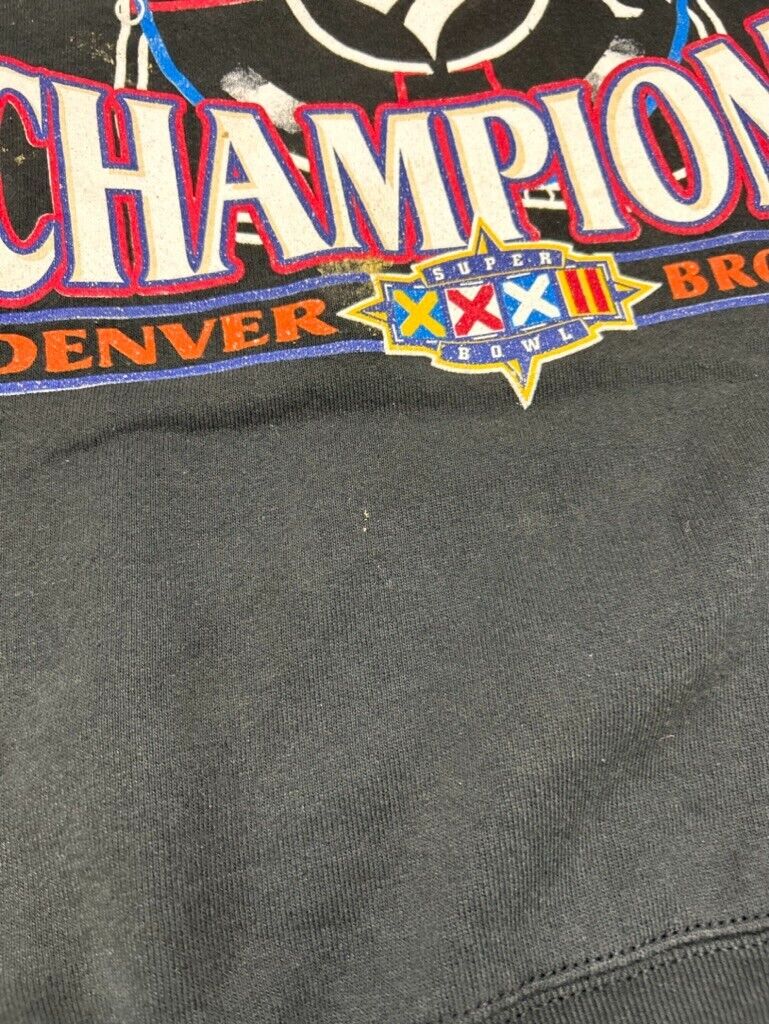 Vintage 90s Denver Broncos NFL Super Bowl XXII Champs Sweatshirt Size Large