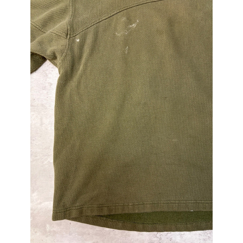 Vintage Malahu Blank Earth Tone Pullover Hooded Sweatshirt Size Large