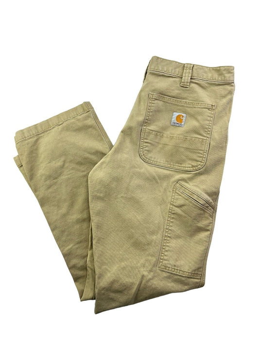 Carhartt Canvas Workwear Relaxed Fit Pants Size 34 Beige