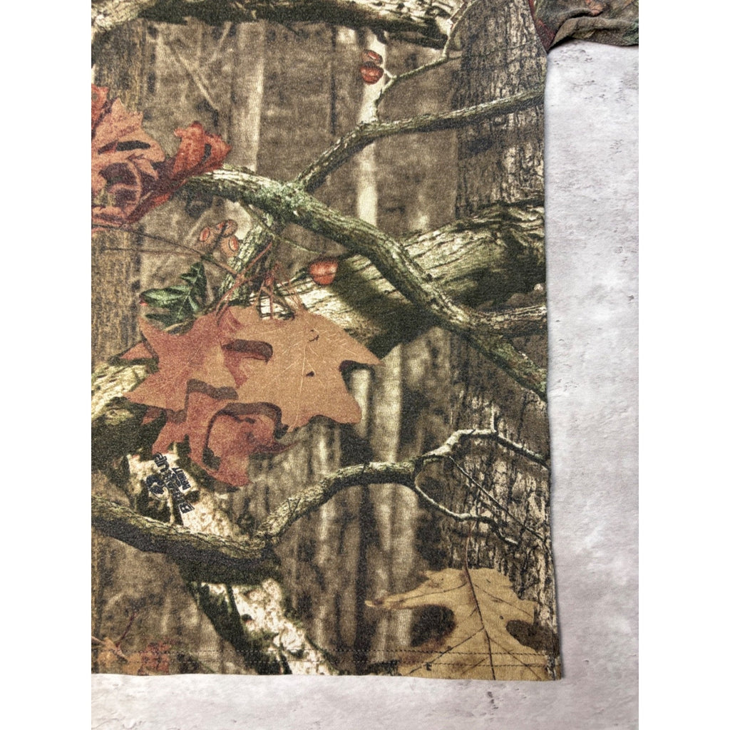 Vintage Mossy Oak Break Up Camo Hunting T-Shirt Size Large