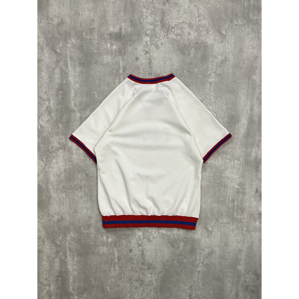 Vintage 80s Cards Graphic Spellout Pullover Jersey Size Small White