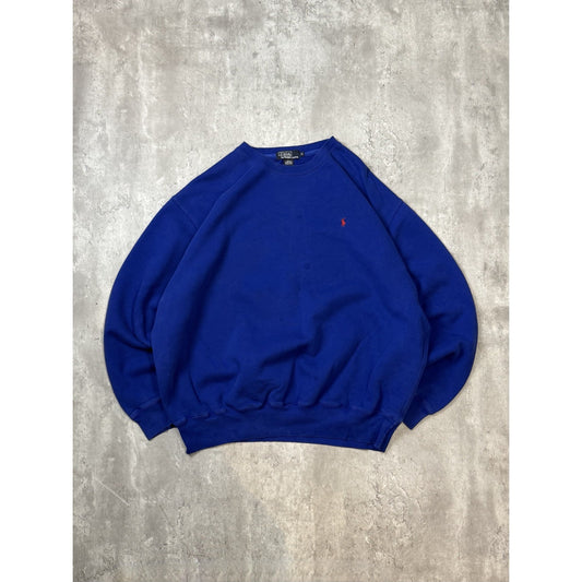 Vintage 90s Polo Ralph Lauren Embroidered Pony Crewneck Sweatshirt Size XL