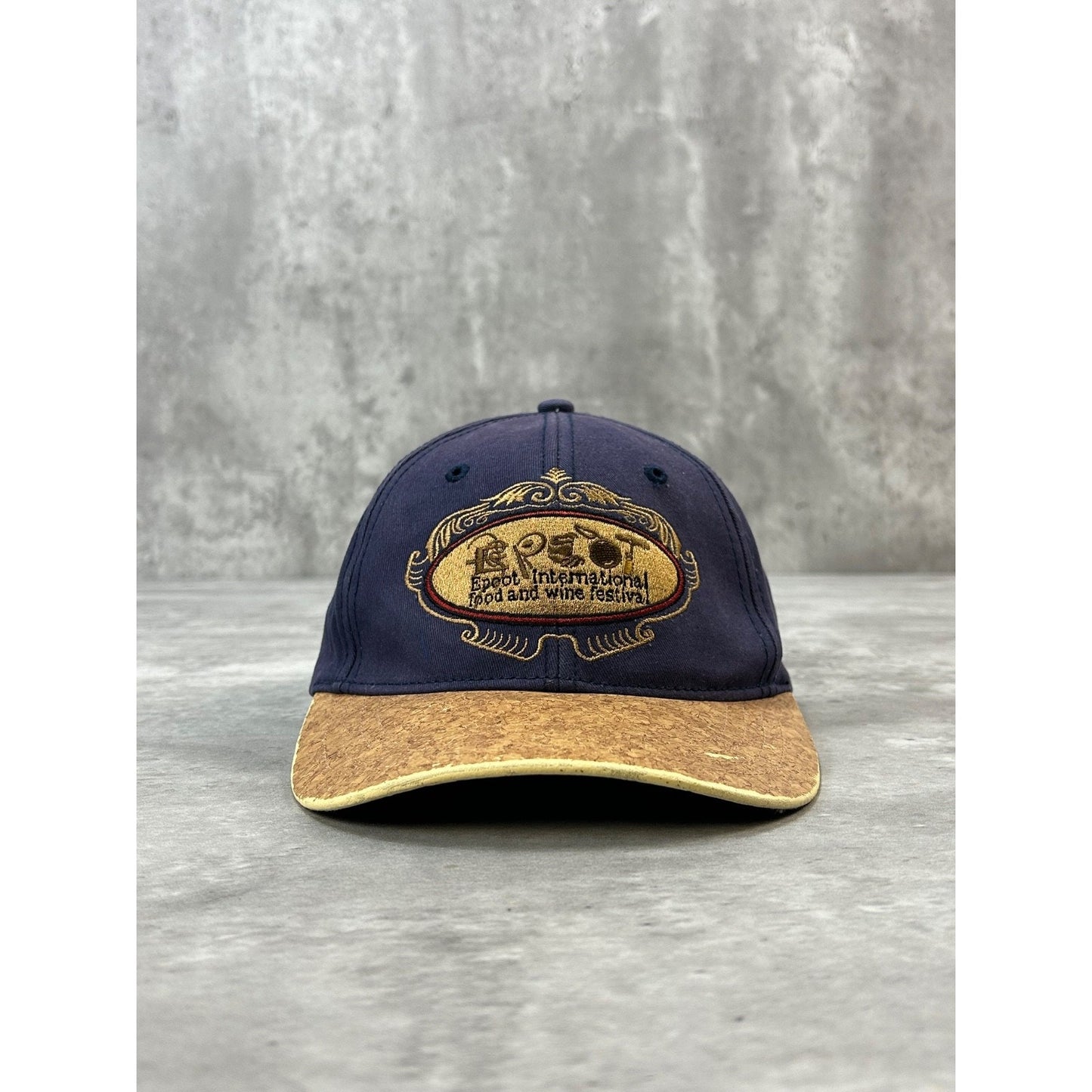 VTG 90s Epcot Food And Wine Festival Embroidered Destination Strapback Hat OSFA