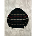 Vintage 90s Protege Abstract Striped Pullover Knit Sweater Size Large