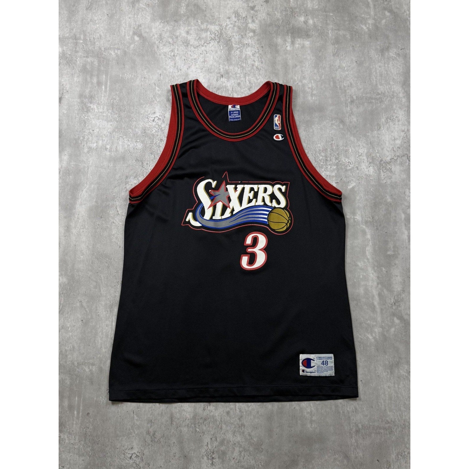 Vintage Allen Iverson #3 Philadelphia 76ers NBA Champion Jersey Size XL