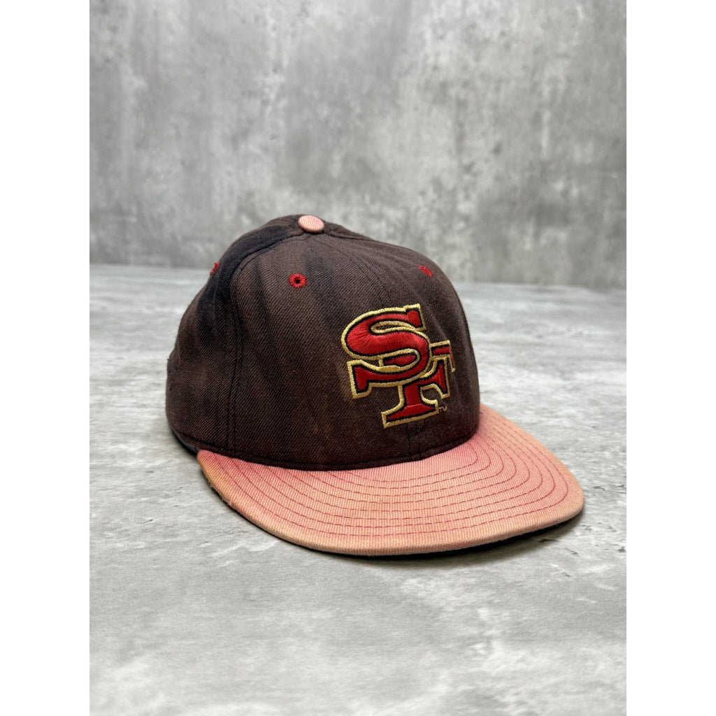 Vintage San Fransisco 49ers NFL Embroidered New Era Fitted Hat Size 7 1/8