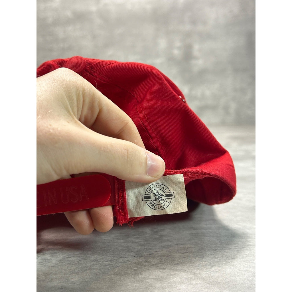 Vintage 80s Budweiser King Of Beers Embroidered Trucker Snapback Hat OSFA