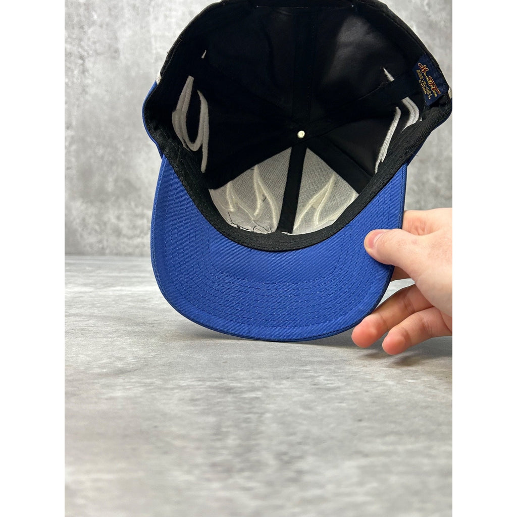 Vintage 90s Swift Embroidered Spellout Flame Print Snapback Hat OSFA