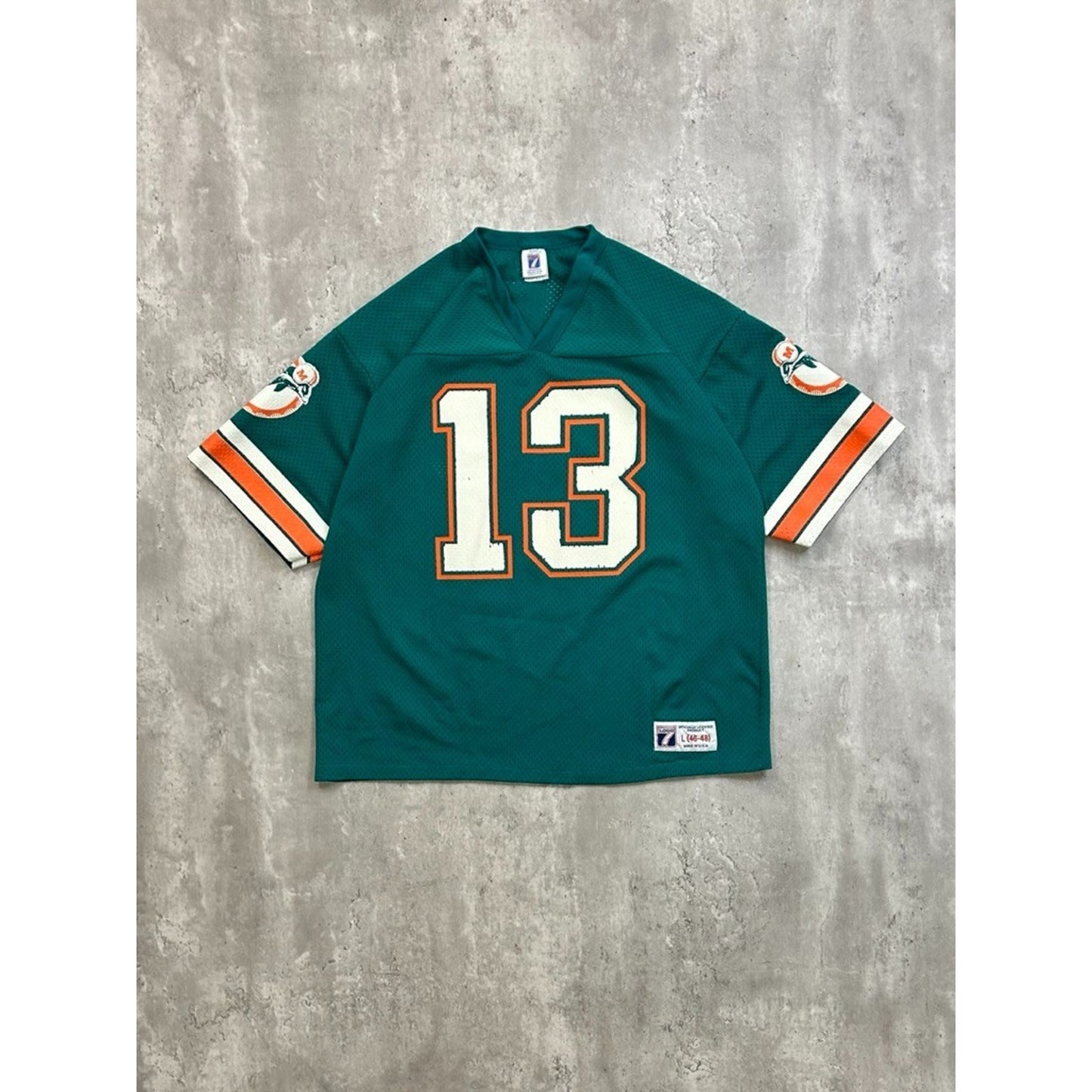 Vintage 90s Dan Marino #13 Miami Dolphins NFL Logo 7 Jersey Size Large