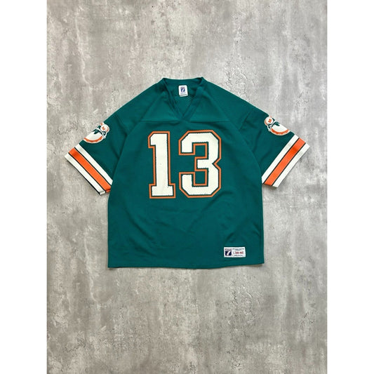 Vintage 90s Dan Marino #13 Miami Dolphins NFL Logo 7 Jersey Size Large