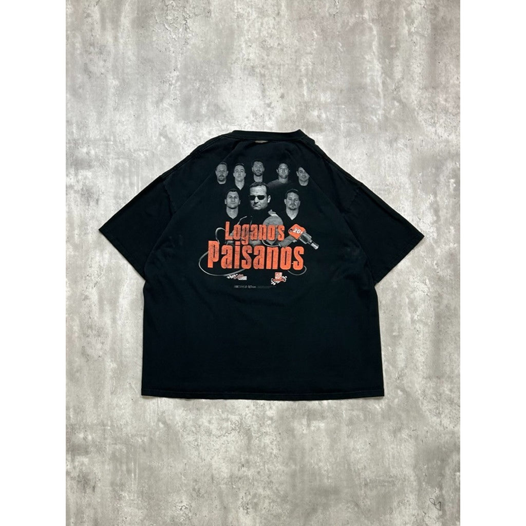 Vintage Tony Stewart #20 Logano Paisanos Nascar Racing T-Shirt Size 2XL