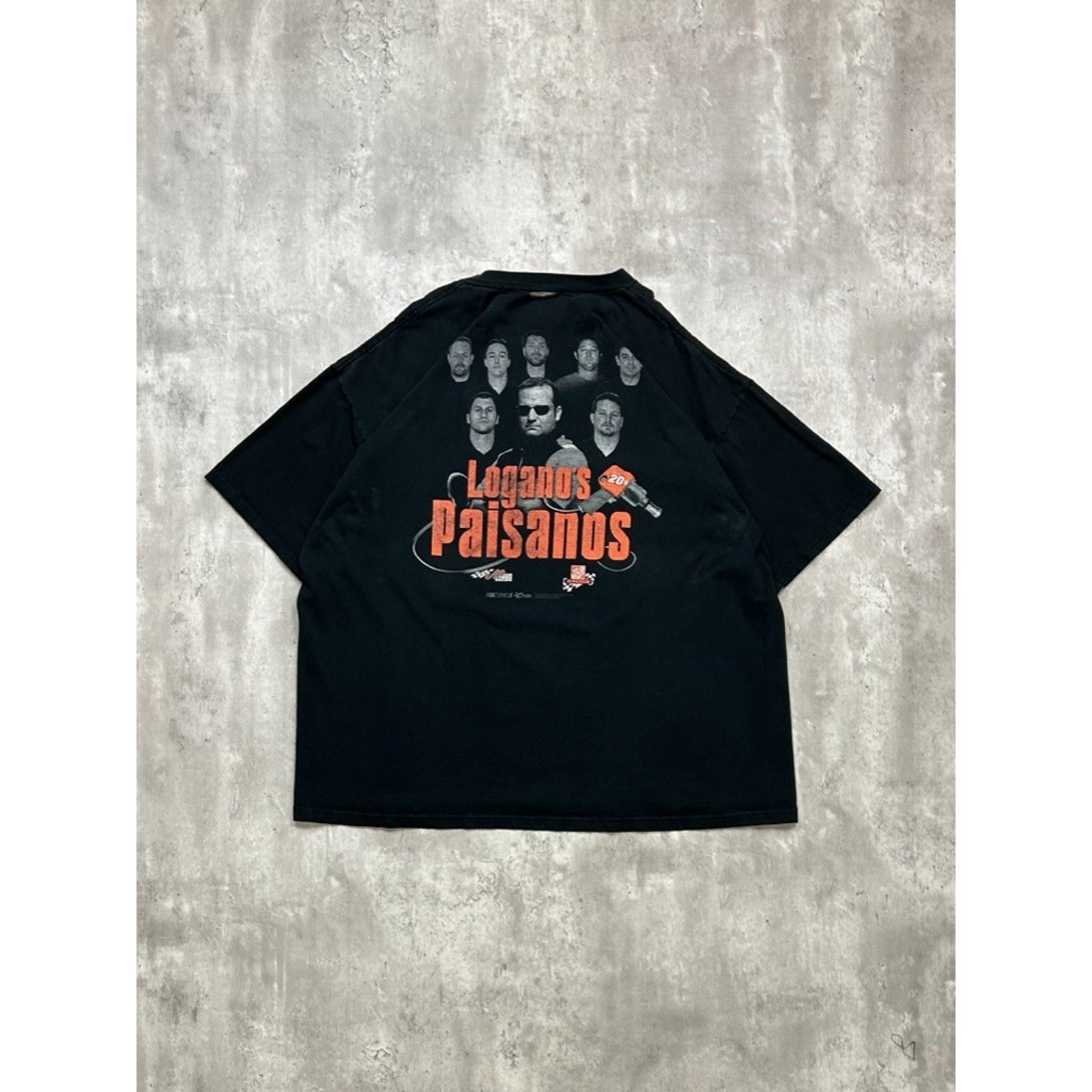 Vintage Tony Stewart #20 Logano Paisanos Nascar Racing T-Shirt Size 2XL