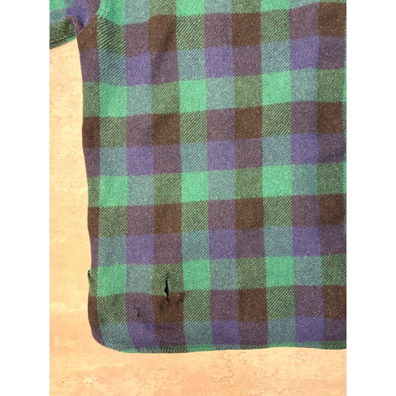 Vintage 1950s/60s King Kobe Heavy Weight Plaid Print Button Up Shirt Size Large