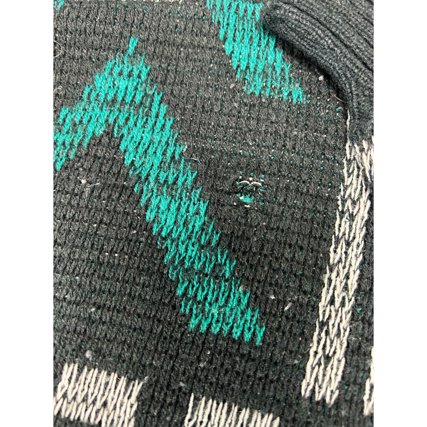 Vintage 90s Abstract Pattern Print Pullover Knit Sweater Size Large