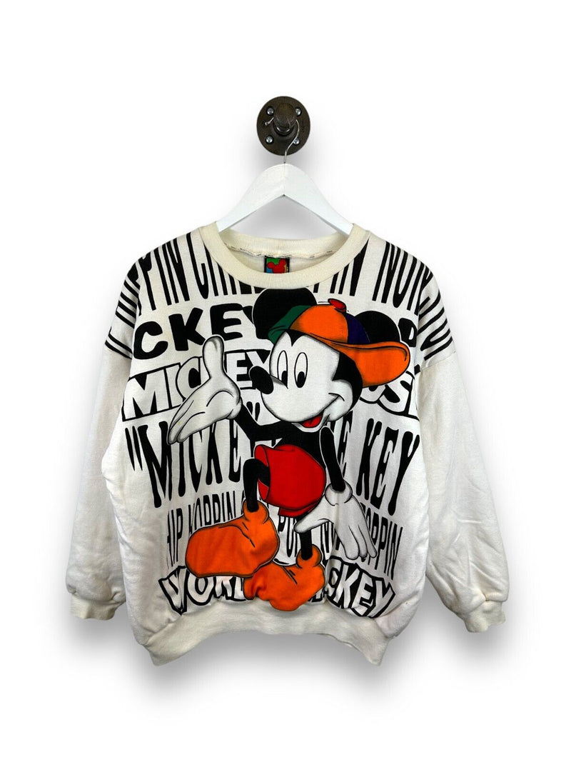 Vintage 90s Disney Mickey Unlimited Insulated All Over Print Sweatshirt Medium