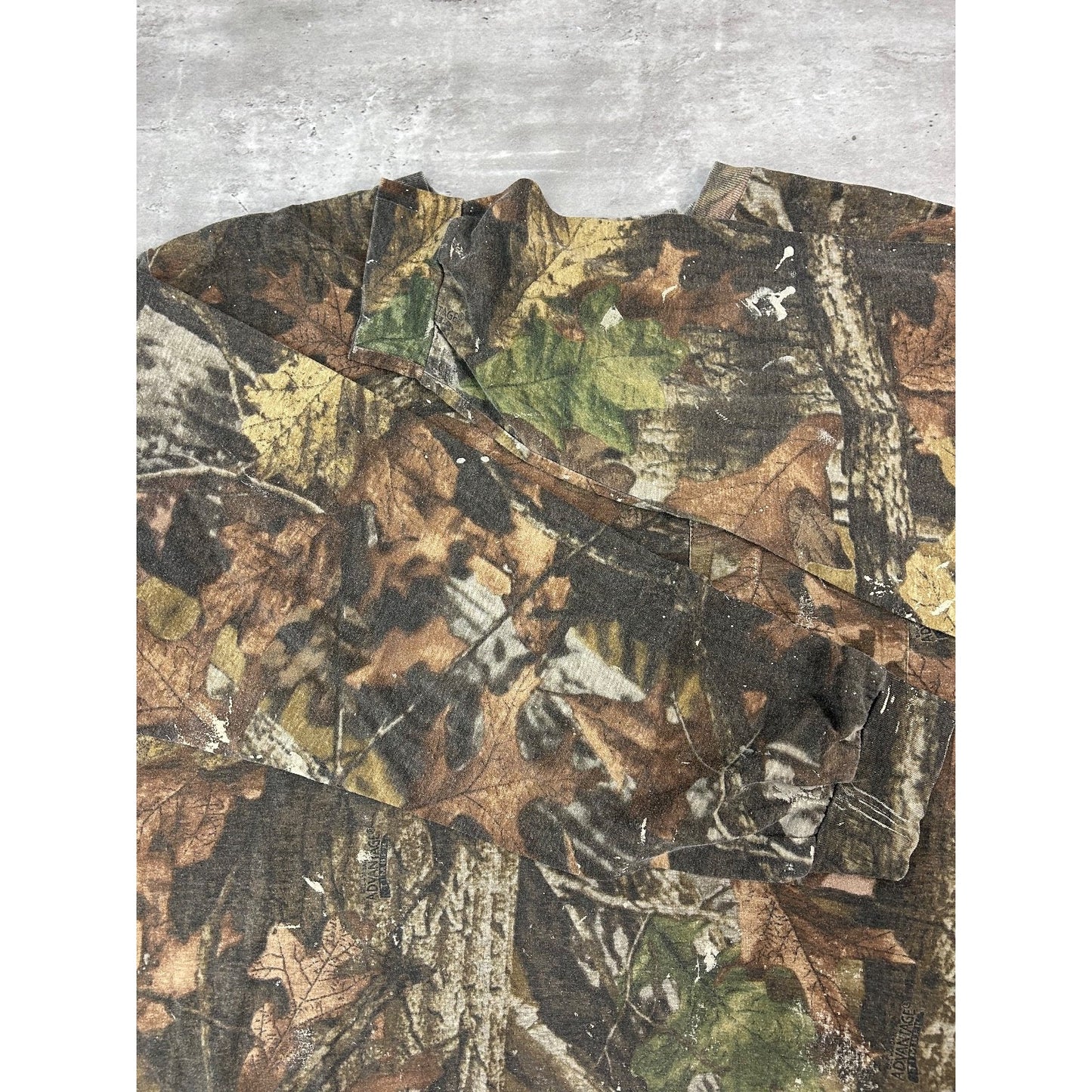 Vintage 90s Advantage Timber Tree Camo Hunting Long Sleeve T-Shirt Size XL