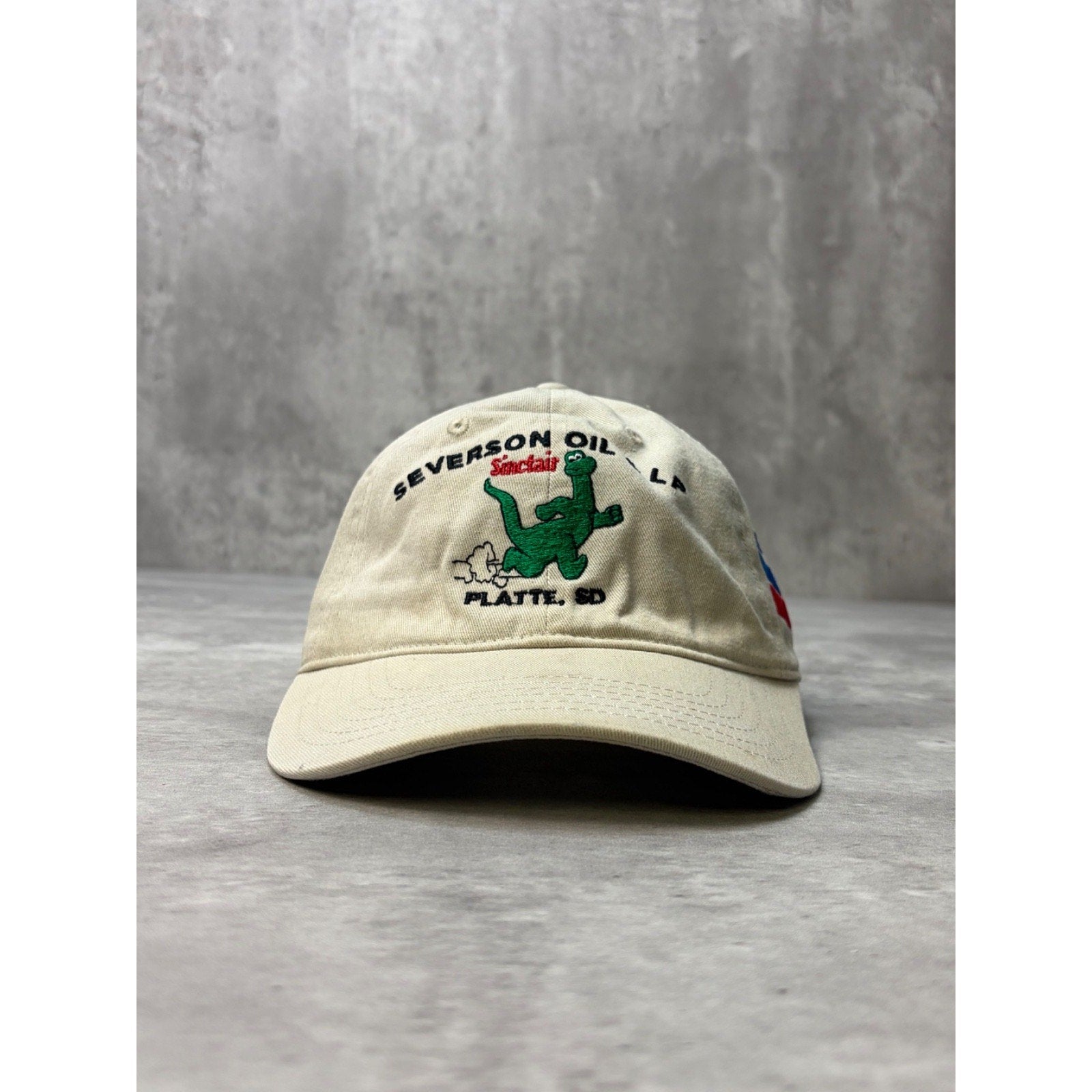 Vintage Severson Oil & LP Sinclair Dinosaur Embroidered Strapback Hat OSFA