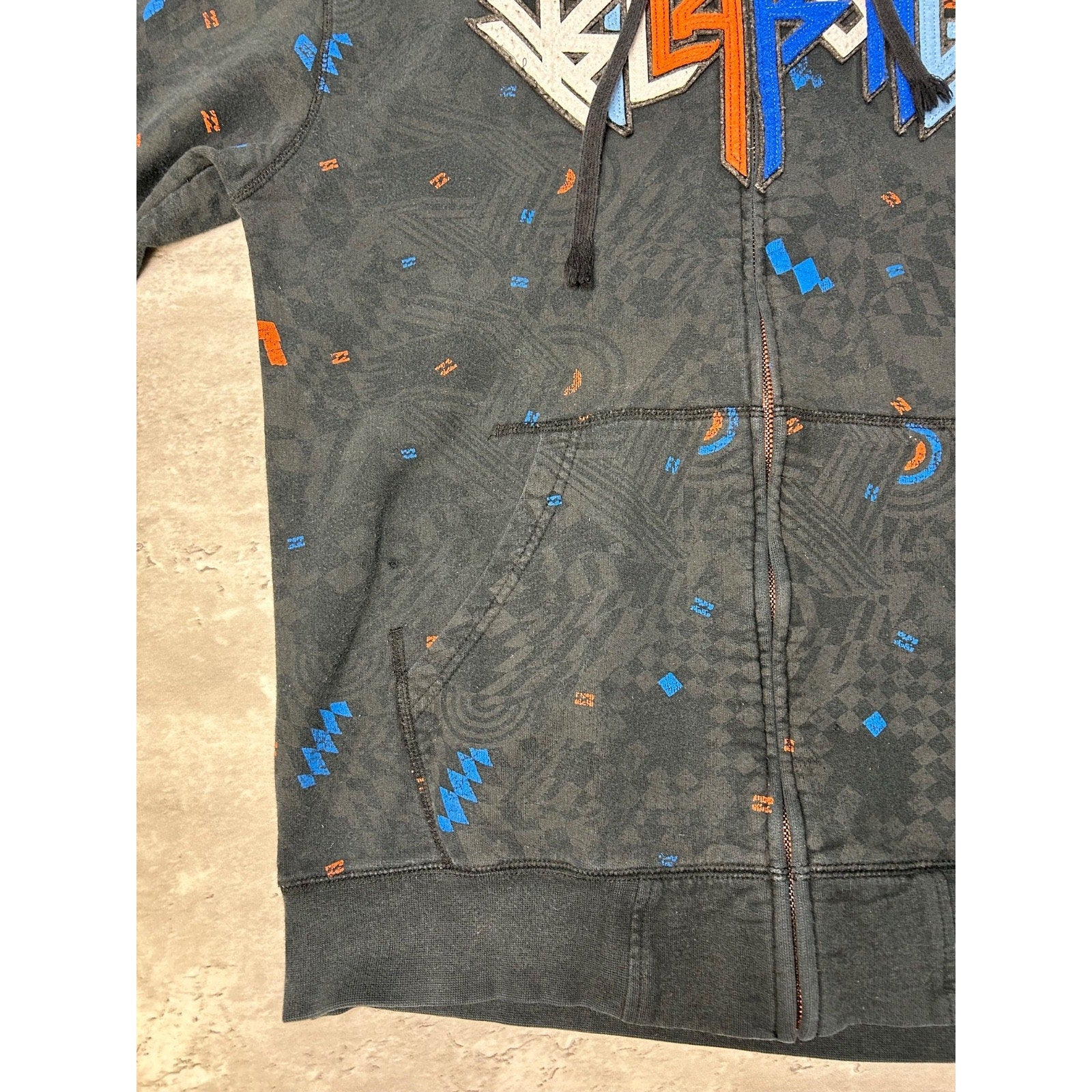 Vintage Y2K Billabong Embroidered Spellout Full Zip Sweatshirt Size XL