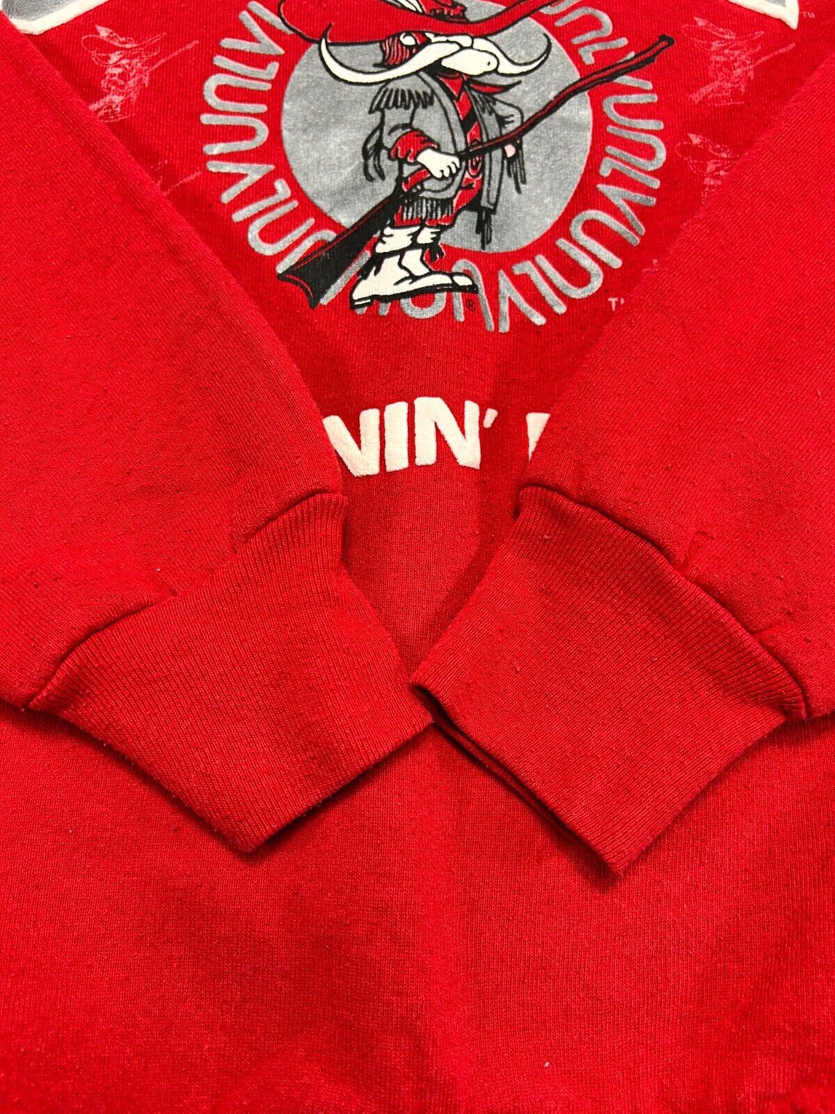 Vintage 90s UNLV Running Rebels NCAA Collegiate Spell Out Sweatshirt Size XL Red