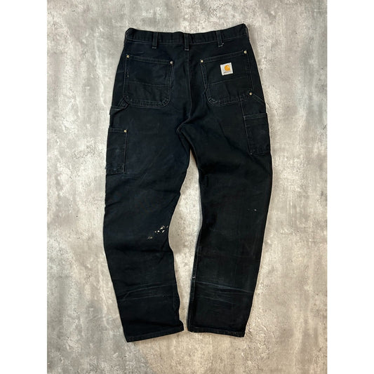 Vintage Carhartt Canvas Workwear Double Knee Carpenter Pants Size 35
