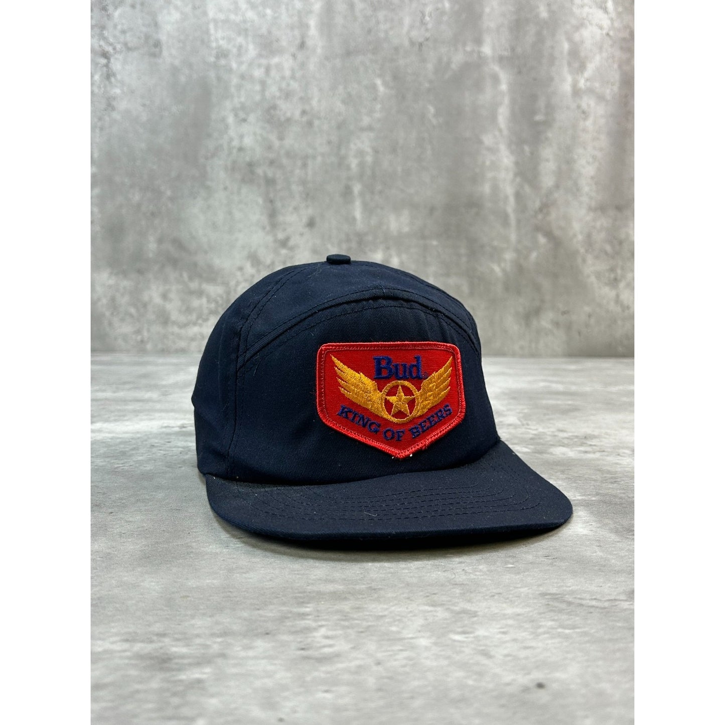 Vintage 80s/90s Budweiser King Of Beers Embroidered Patch Snapback Hat OSFA