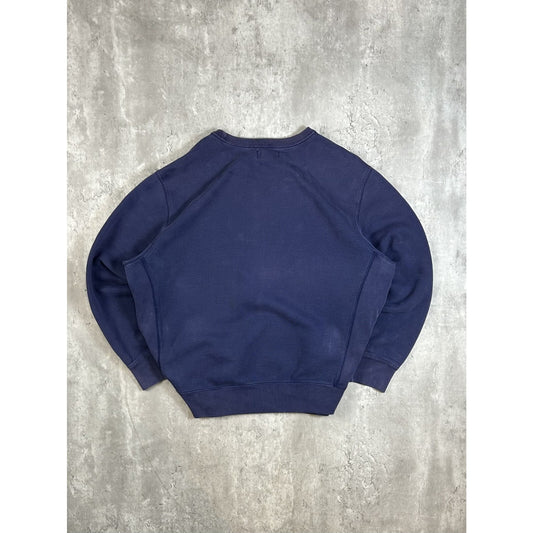 Vintage 90s Polo Ralph Lauren Embroidered Pony Pullover Sweatshirt Size XL Blue