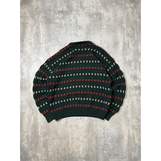 Vintage 90s American Eagle Abstract Striped Ribbed Knit Sweater Size XL