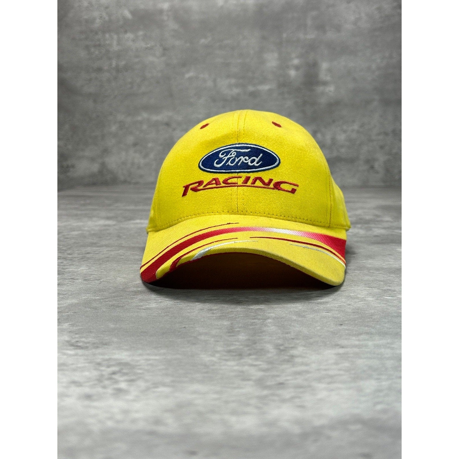 Vintage Ford Racing Nascar Embroidered Spellout Strapback Hat OSFA
