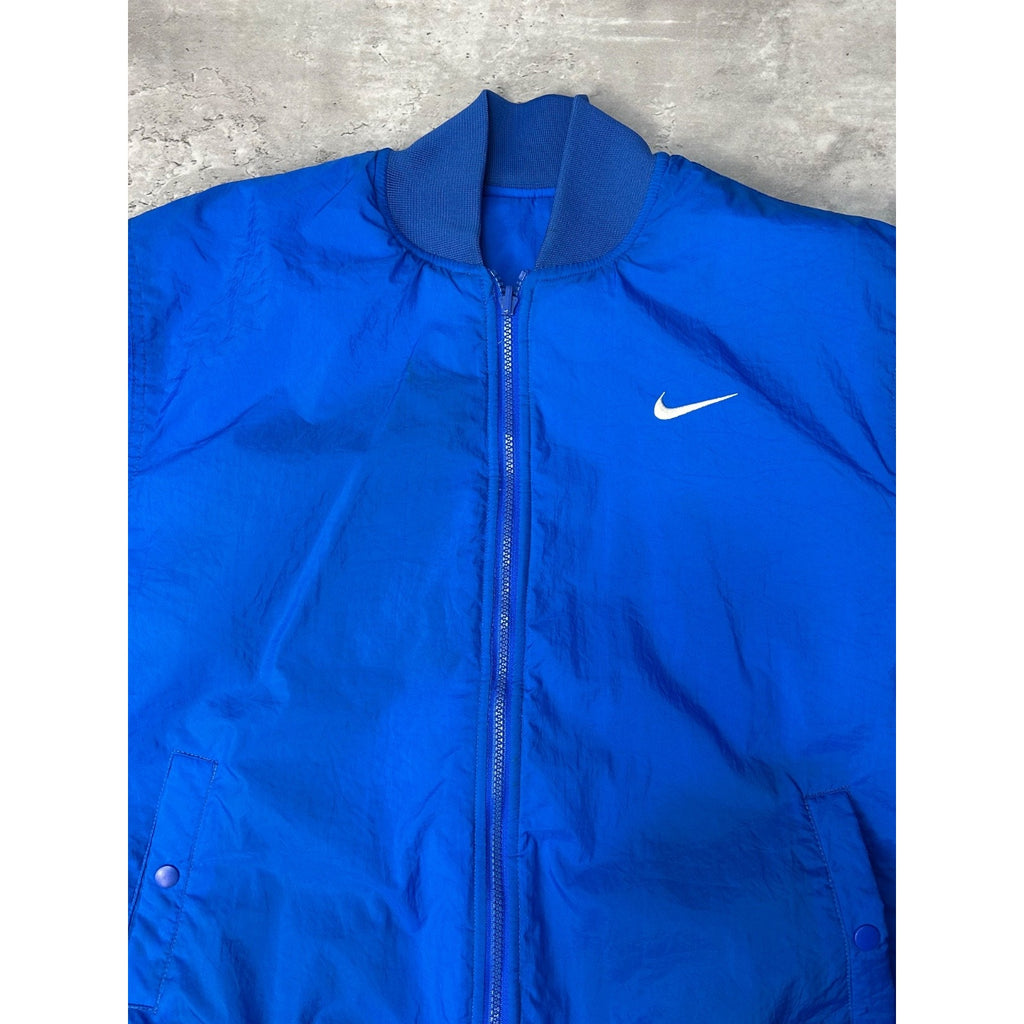 Vintage Nike Embroidered Swoosh Reversible Insulated Bomber Jacket Large YOUTH