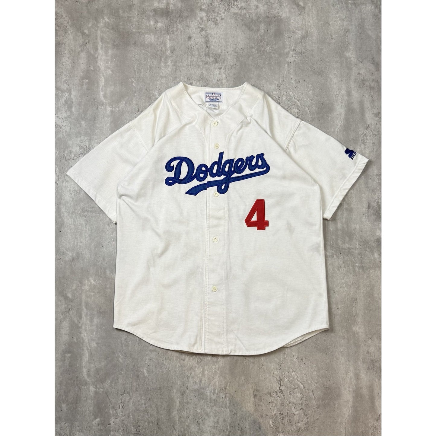 Vintage 90s Duke Snider #4 Los Angeles Dodgers MLB Stitched Starter Jersey Sz XL