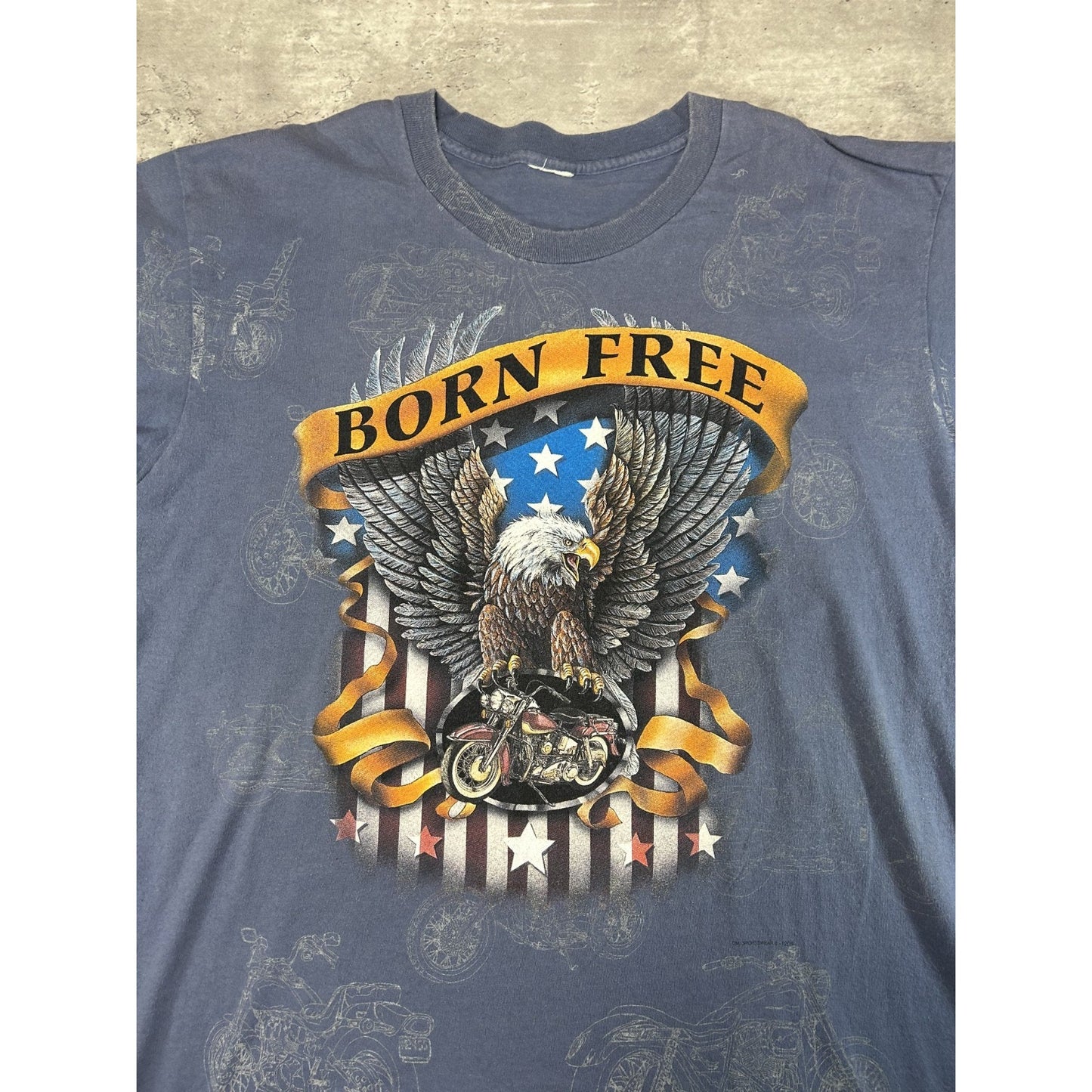 Vintage 1998 Sturgis Black Hills Rally Bald Eagle Graphic T-Shirt Size XL