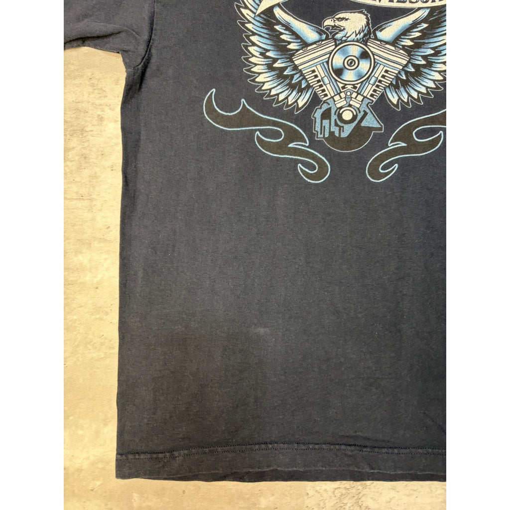 Vintage Harley Davidson Eagle Engine Graphic T-Shirt Size Large