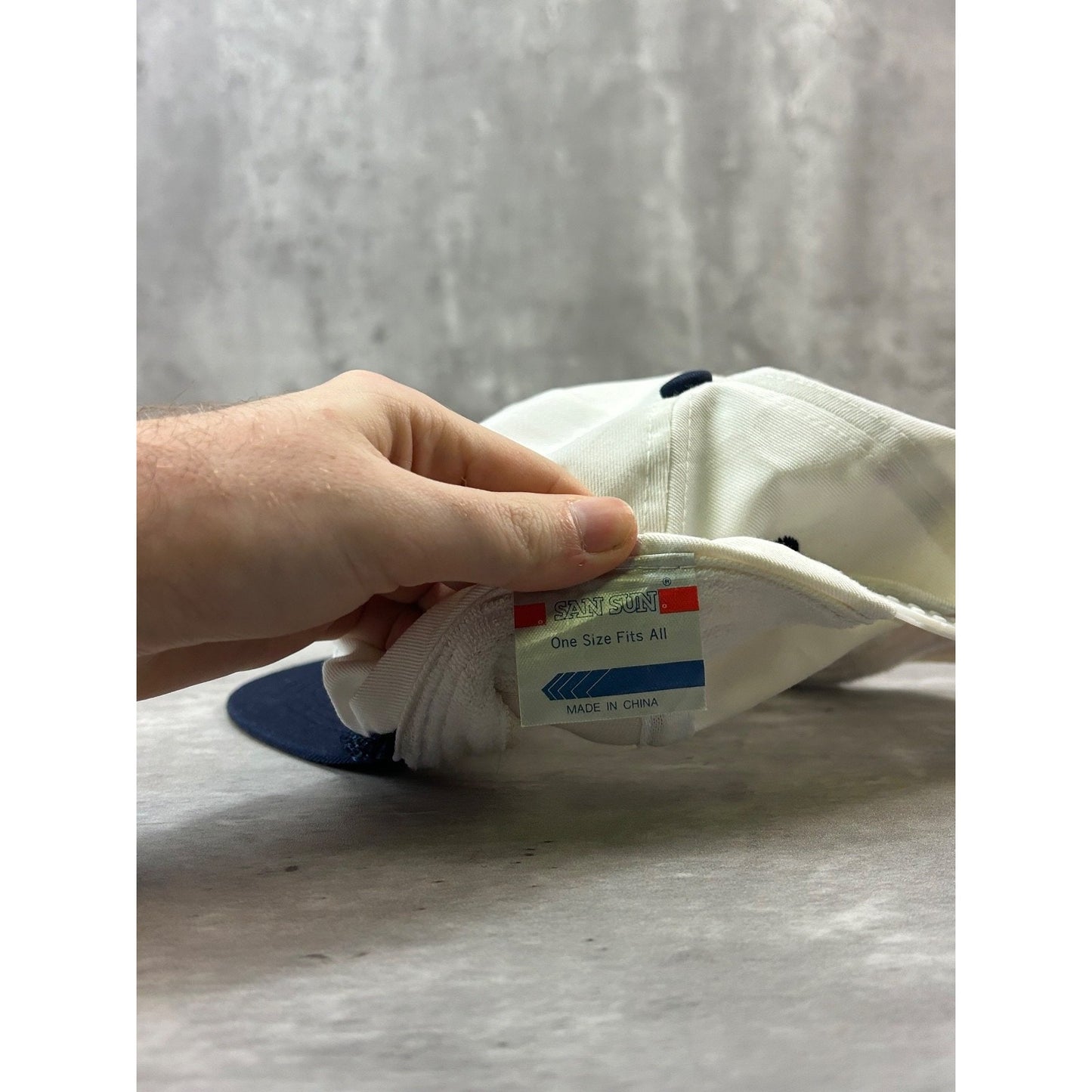 Vintage 90s San Sun Two Tone Blank Snapback Hat OSFA