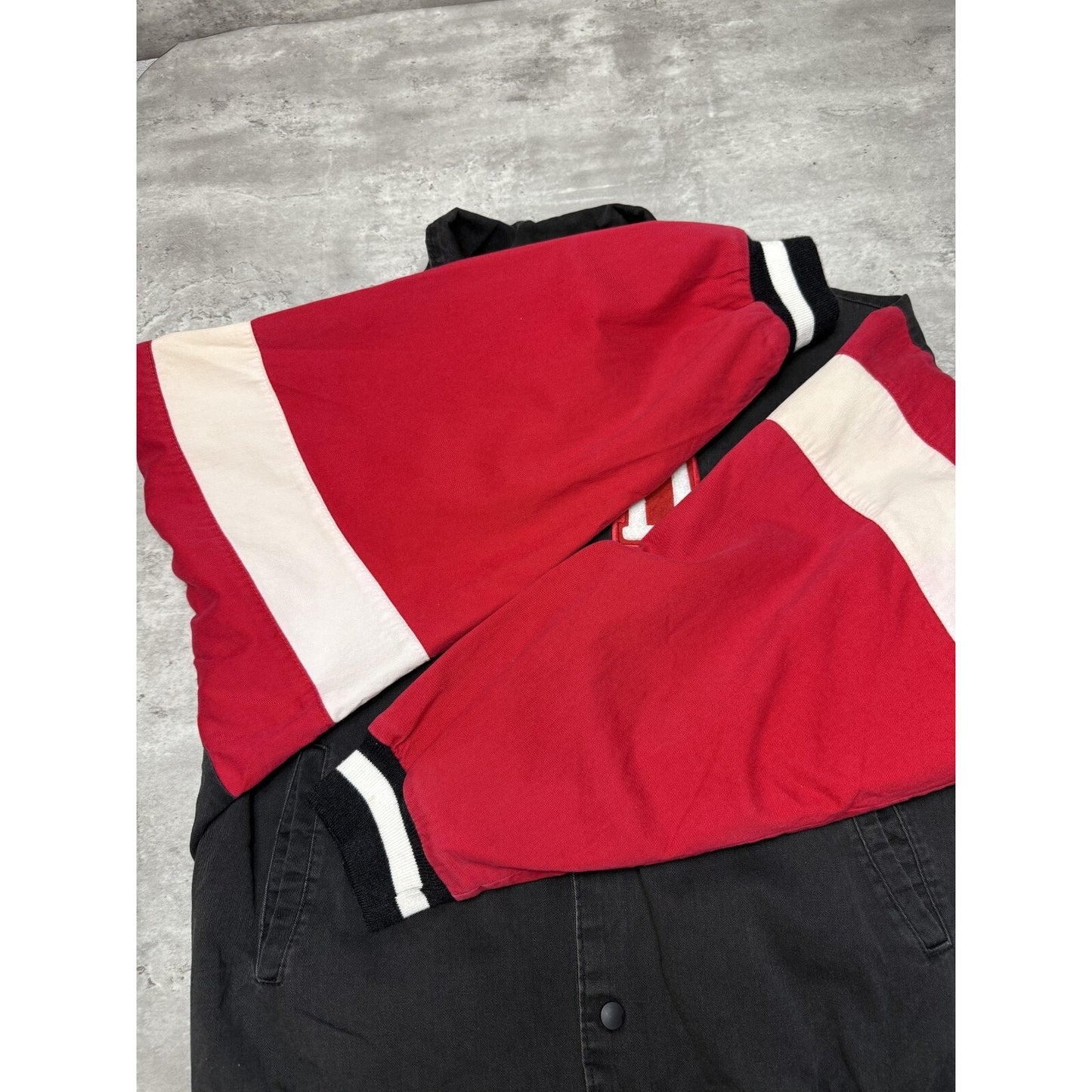 Vintage 90s Daytona Speedway Embroidered Varsity Style Bomber Jacket Size Large