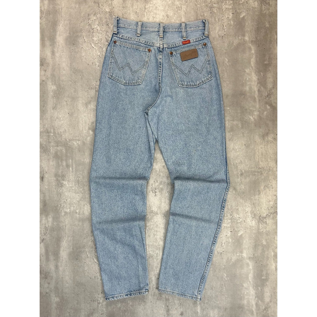 Vintage 80s/90s Wrangler Western Style Light Wash Denim Pants Size 27