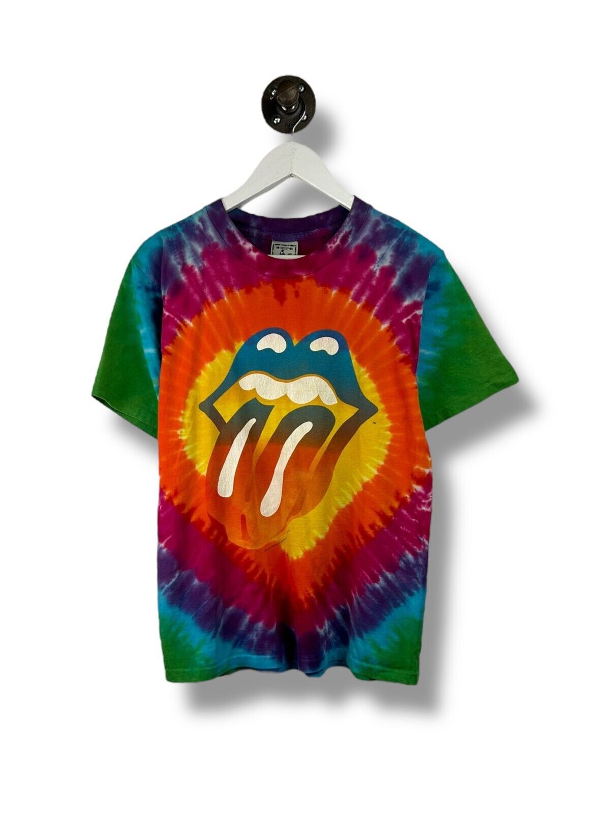 Vintage 02/03 Rolling Stones Tye Dye Rock And Roll Music Tour T-Shirt Sz Medium