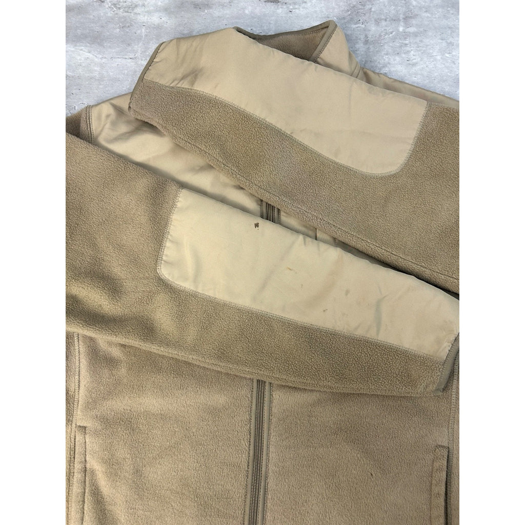 Vintage Chaps Ralph Lauren Earth Tone Full Zip Fleece Sweatshirt Size Large