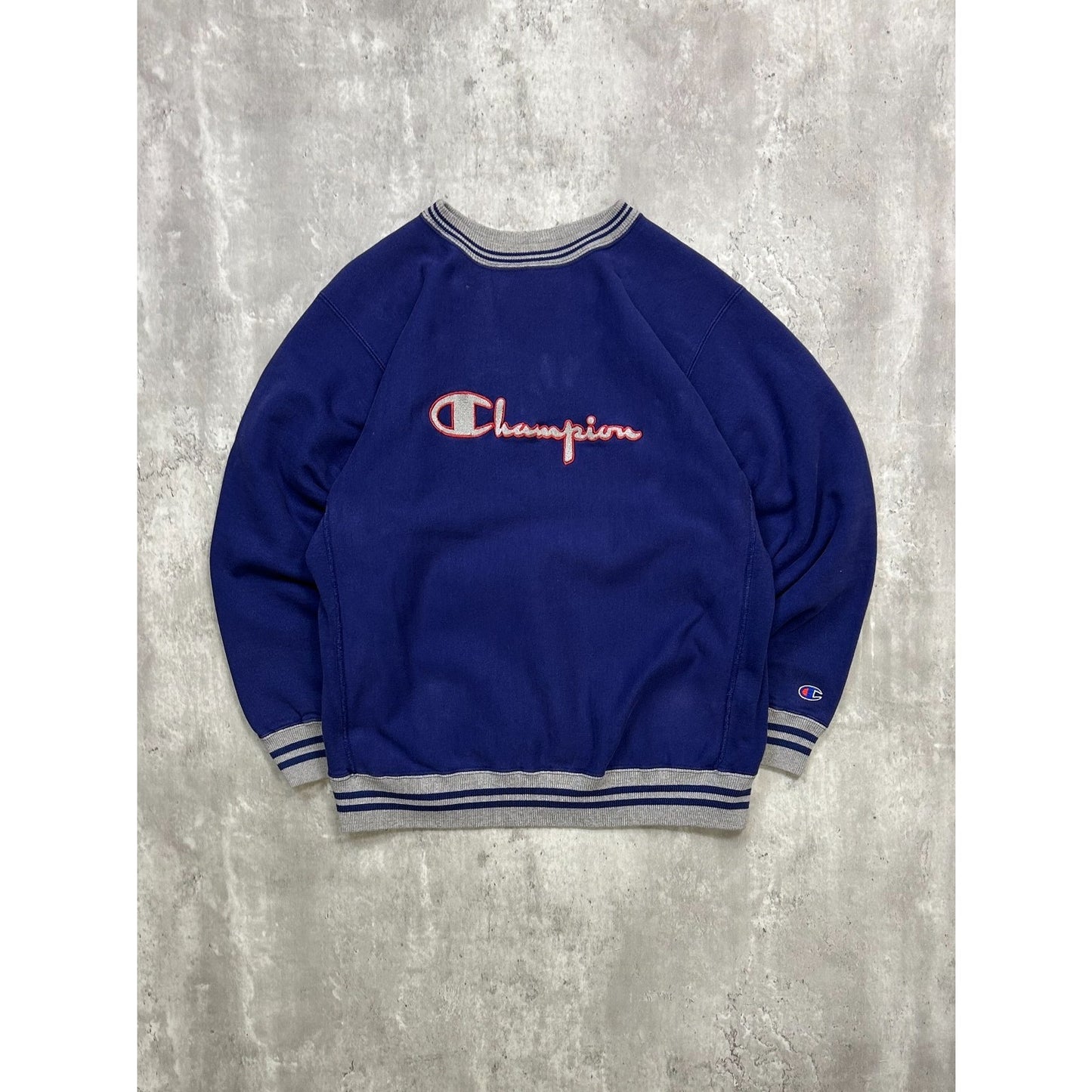 Vintage 90s Champion Embroidered Spellout Reverse Weave Sweatshirt Size Large