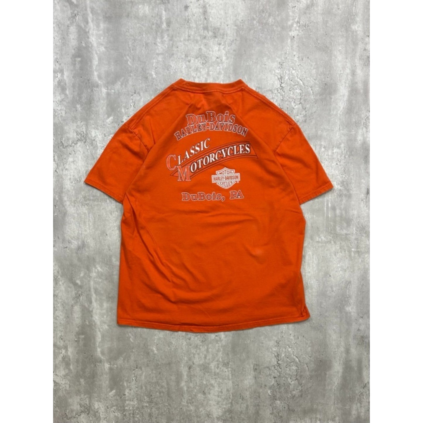 Harley Davidson Bad To The Chrome Motorcycle T-Shirt Size XL Orange